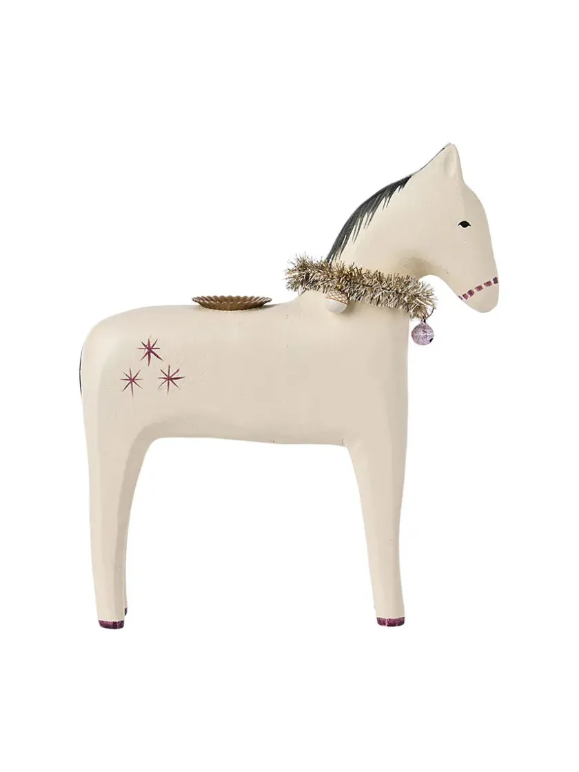 Maileg Lysestager<Træhest Lysestage, stor fra