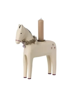 Maileg Lysestager<Træhest Lysestage, stor fra