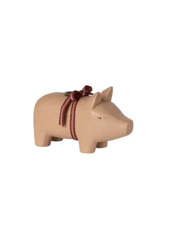 Maileg Lysestager<Trælysestage, Gris - Lille - Rosa fra