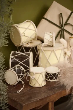 Ib Laursen Juletræspynt<Tromme mini, mørkebrun fra