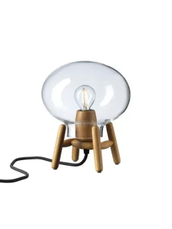 FDB Møbler Spots<U6 Mini Hiti Bordlampe, klart glas/eg fra