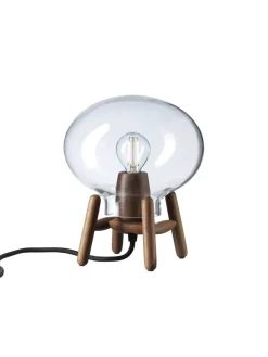 FDB Møbler Spots<U6 Mini Hiti Bordlampe, klart glas/eg fra