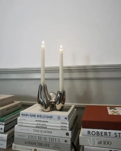 Hein Studio Lysestager<Unity Candleholder, silver fra