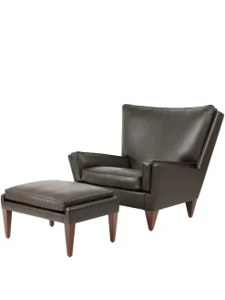 GUBI Lænestole<V11 Lounge Chair, smooth leather coffee fra