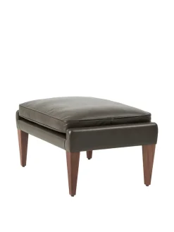 GUBI Puffer<V11 Ottoman, smooth leather coffee fra