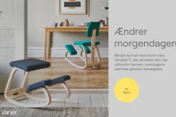 Variér Skamler<Variable Balans Stol, light brown wood fra