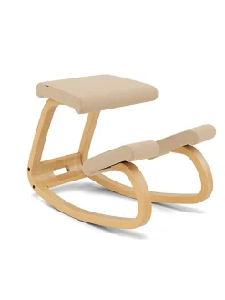 Variér Skamler<Variable Balans Stol, light brown wood fra