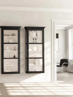 Lindebjerg Design Vitrineskabe<Væghængt Vitrineskab Classic V4, sort fra