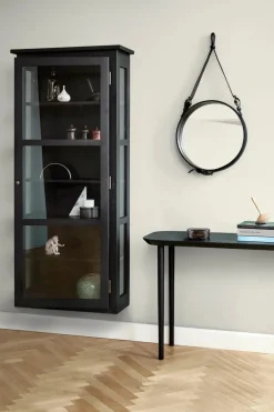 Lindebjerg Design Vitrineskabe<Væghængt Vitrineskab N4, dark oak fra
