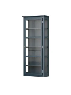 Lindebjerg Design Vitrineskabe<Væghængt Vitrineskab N4, dark oak fra