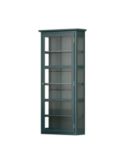 Lindebjerg Design Vitrineskabe<Væghængt Vitrineskab N4, dark oak fra