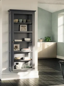 Lindebjerg Design Vitrineskabe<Væghængt Vitrineskab N4, dark oak fra