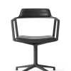Vipp Spisebordsstole<452 Swivel Chair m/sort stel, sort læder fra