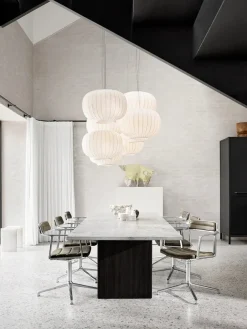 Vipp Spisebordsstole<452 Swivel Chair m/sort stel, sort læder fra