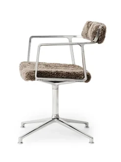 Vipp Spisebordsstole<452 Swivel Chair m/sort stel, sort læder fra