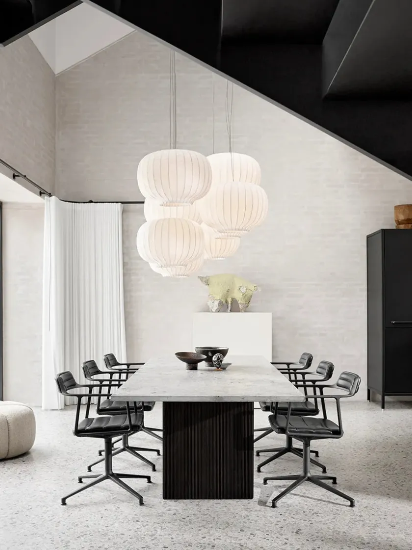 Vipp Spisebordsstole<452 Swivel Chair, sort læder fra