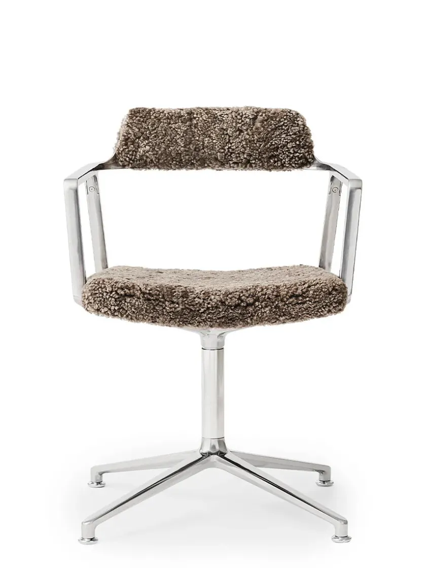 Vipp Spisebordsstole<452 Swivel Chair, sort læder fra