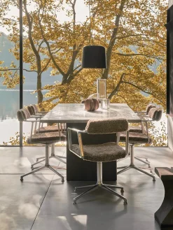 Vipp Spisebordsstole<452 Swivel Chair, sort læder fra