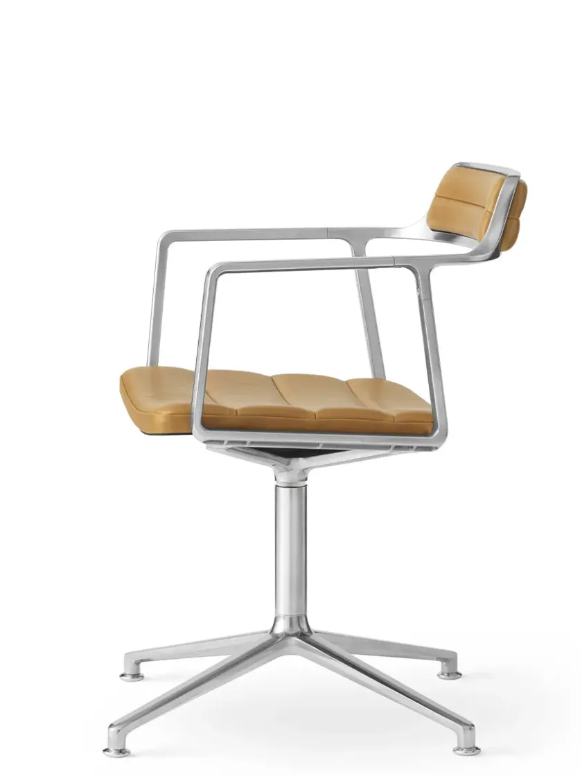 Vipp Spisebordsstole<452 Swivel Chair, sort læder fra
