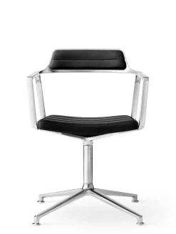 Vipp Spisebordsstole<452 Swivel Chair, sort læder fra