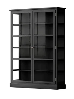 Lindebjerg Design Vitrineskabe<Vitrineskab N2, dark oak fra