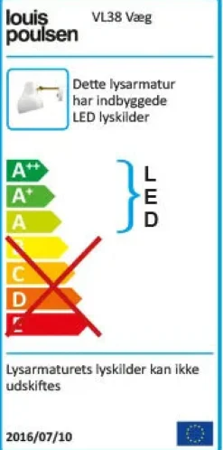Louis Poulsen Væglamper|Spots<VL38 væglampe fra