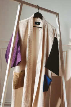 HAY Tøj|Badeværelsestekstiler<Waffle Badekåbe, dusty blue multi fra