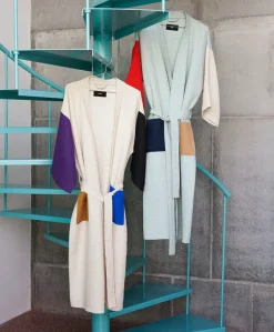 HAY Tøj|Badeværelsestekstiler<Waffle Badekåbe, dusty blue multi fra