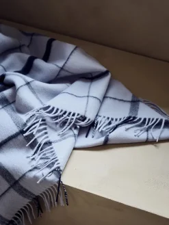 Silkeborg Uldspinderi Puder Og Plaider<Warp & Weft Plaid, concrete/midnight fra