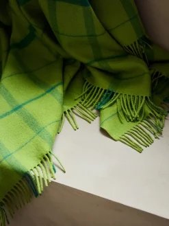 Silkeborg Uldspinderi Puder Og Plaider<Warp & Weft Plaid, lime/grass fra