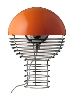 Verpan Spots<Wire Bordlampe Ø30, orange af Verner Panton