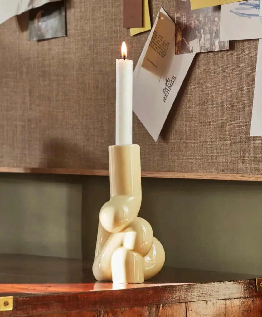 HAY Lysestager<W&S lysestage, soft yellow fra