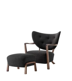 &Tradition Lænestole<Wulff lænestol inkl. skammel - Karandash 005 lounge sæt fra