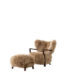 &Tradition Lænestole<Wulff lænestol inkl. skammel - Karandash 005 lounge sæt fra