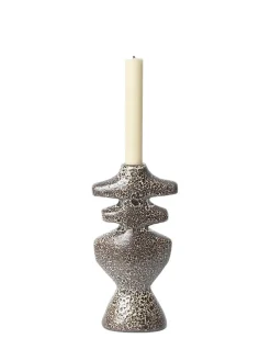 Ferm Living Lysestager<Yara Candle Holder Large, brown spot fra