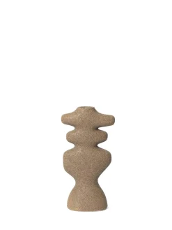 Ferm Living Lysestager<Yara Candle Holder Large, dark sand fra