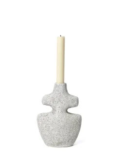 Ferm Living Lysestager<Yara Candle Holder Medium, grey pumice fra