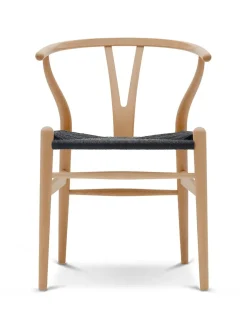 Carl Hansen & Søn Spisebordsstole<Y-stol CH24, Bøg lak med sort flet af Hans J. Wegner