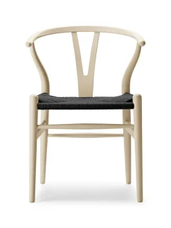 Carl Hansen & Søn Spisebordsstole<Y-stol CH24 Soft Barley med sort flet af Hans J. Wegner