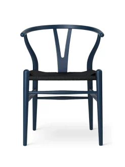 Carl Hansen & Søn Spisebordsstole<Y-stol CH24 Soft Blue med sort flet af Hans J. Wegner
