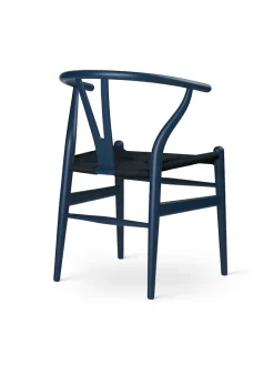 Carl Hansen & Søn Spisebordsstole<Y-stol CH24 Soft Blue med sort flet af Hans J. Wegner