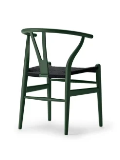 Carl Hansen & Søn Spisebordsstole<Y-stol CH24 Soft Green med sort flet af Hans J. Wegner