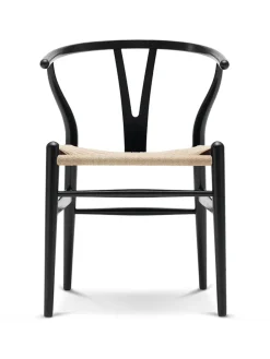 Carl Hansen & Søn Spisebordsstole<Y-stol CH24, sort ask af Hans J. Wegner