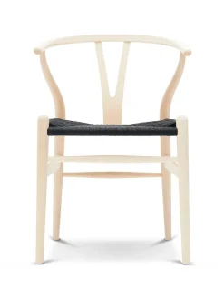 Carl Hansen & Søn Spisebordsstole<Y-stol CH24, sort ask med sort flet af Hans J. Wegner
